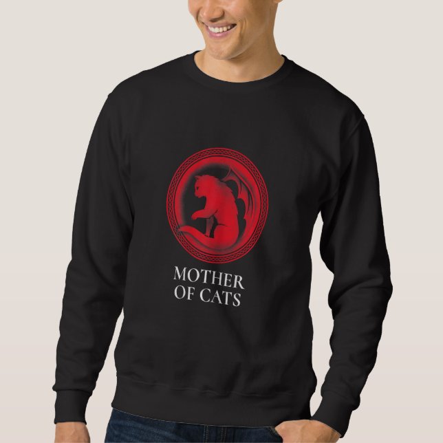 Womens Mother of Cats Mother of Cats Cat Miau Sweatshirt (Front)