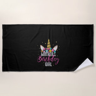 Womens Mother Of The Birthday Girl Mummy Gifts Uni Beach Towel