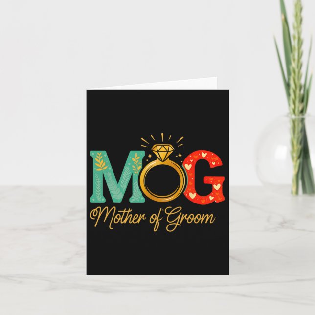 Womens Mother Of The Groom Mob Mog Mum Wedding Bac Card (Front)
