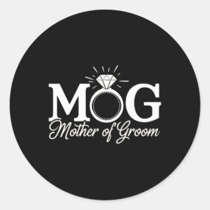 Womens Mother Of The Groom Mob Mog Mum Wedding Bac Classic Round Sticker