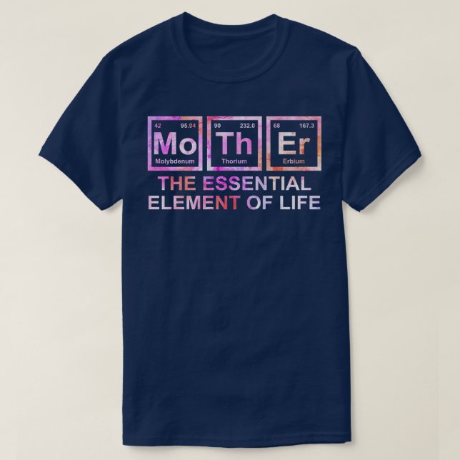 Womens Mother The Essential Element Of Life Mum Sc T-Shirt (Design Front)