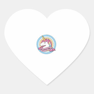 Womens Mothers Day Mamacorn Unicorn Gift For Her L Heart Sticker