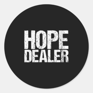 Womens Motivational Hope Er V-neck  Classic Round Sticker