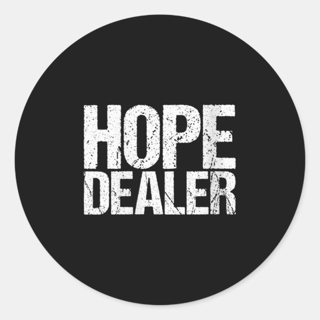 Womens Motivational Hope Er V-neck  Classic Round Sticker (Front)