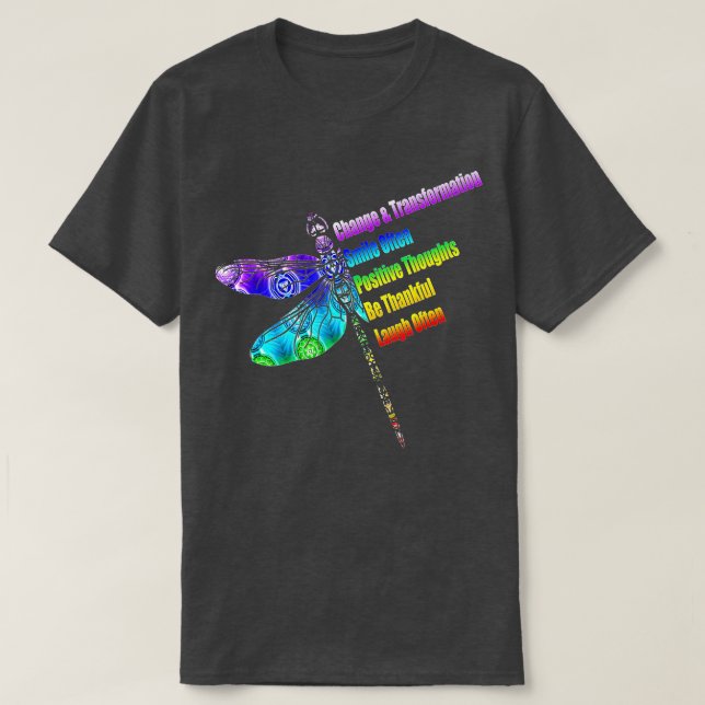 Womens Motivational Inspiration Gift Dragonfly  T-Shirt (Design Front)