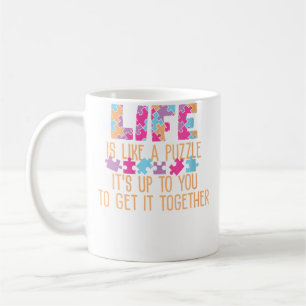 Womens Motivational Jigsaw Puzzle Design Coffee Mug