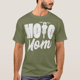 Womens Moto Mom Motorcycle Motocross Dirt Bike T-Shirt