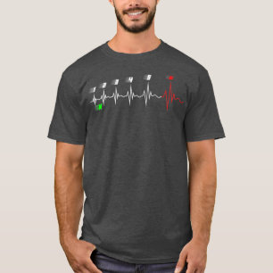 Womens Motorcycle Heartbeat 6 Speed Gear T-Shirt