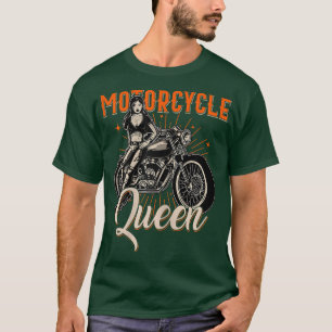 Womens Motorcycle Queen Biker Girl Vintage Motorbi T-Shirt