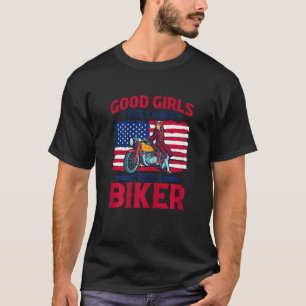 Womens Motorcycle Women Motorbike Graphic America T-Shirt