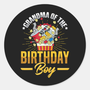 Womens Movie Night Birthday Quote For A Grandma Of Classic Round Sticker