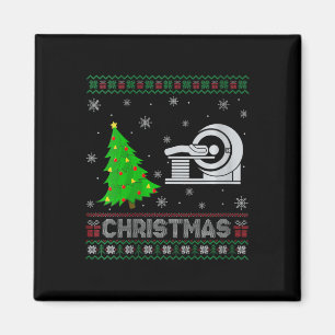 Womens Mri Tech Xmas Tree Lighting Ugly Christmas Magnet