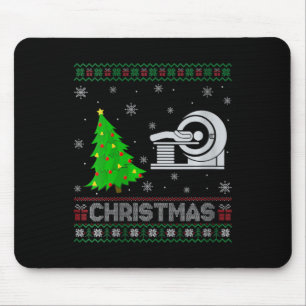 Womens Mri Tech Xmas Tree Lighting Ugly Christmas Mouse Pad