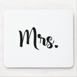 Womens Mrs. Engagement Wedding Bridal Shower Bride Mouse Pad