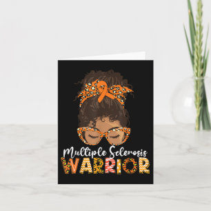 Womens Ms Warrior Messy Bun - Multiple Sclerosis A Card