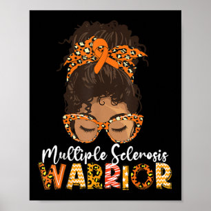 Womens Ms Warrior Messy Bun - Multiple Sclerosis A Poster