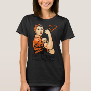 Womens MS Warrior Wear Orange Multiple Sclerosis A T-Shirt