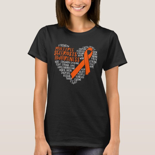 Womens MS Women Mum Wife Cute Multiple Sclerosis A T-Shirt (Front)