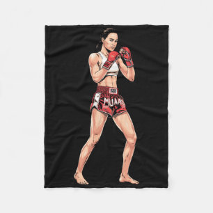 Women's Muay Thai Training _1 Fleece Blanket