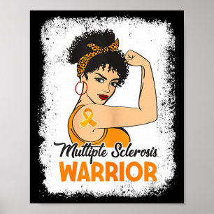 Womens Multiple Sclerosis Awareness Ms Warrior Ora Poster