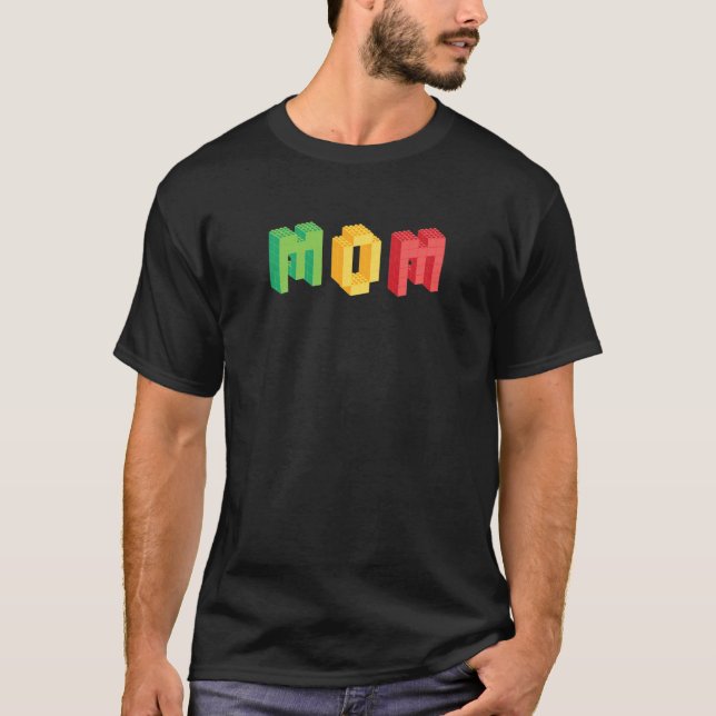 Womens Mum Brick Builder Funny Blocks Master Build T-Shirt (Front)