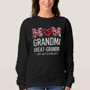 Womens Mum Grandma Great Grandma Mother's Day Fl Sweatshirt