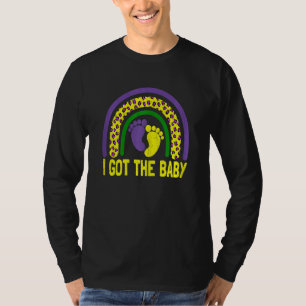 Womens Mum Leopard Rainbow I Got The Baby Mardi Gr T-Shirt