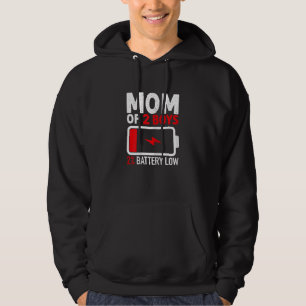 Womens  Mum Of 2 Boys   From Son Mothers Day Birth Hoodie
