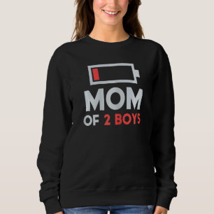 Womens  Mum Of 2 Boys   From Son Mothers Day Birth Sweatshirt