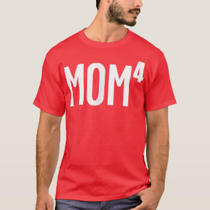 Womens Mum of 4 Kids Funny Cute Mothers Day Gift T-Shirt