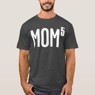 Womens Mum of 5 Kids   Cute Funny Mothers Day Gift T-Shirt