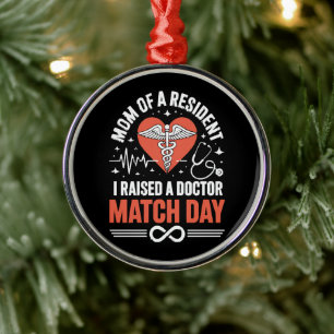 Women's Mum of A Resident Residency Match Day Metal Ornament