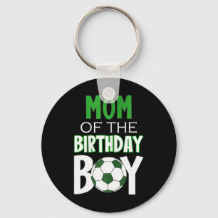 Womens Mum Of The Birthday Boy Soccer Mum Key Ring