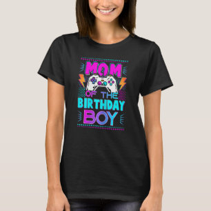 Womens Mum Of The Gamer Boy Matching Video Game Bi T-Shirt