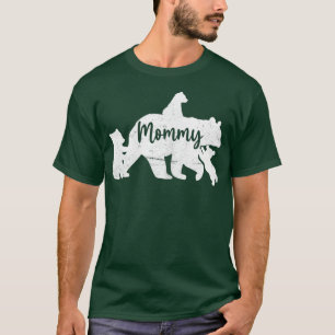 Womens Mummy Bear With 3 Cubs, Mummy Bear Shirt, M T-Shirt