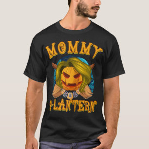 Womens Mummy Halloween Costume Jack O Lantern Pump T-Shirt
