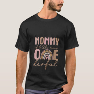 Womens Mummy of Little Miss Onederful First Birthd T-Shirt