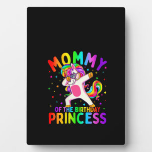 Womens Mummy of the Birthday Princess Girl Dabbing Plaque
