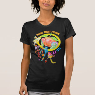 Women's Music Fruit Fusion Designed T-shirt 