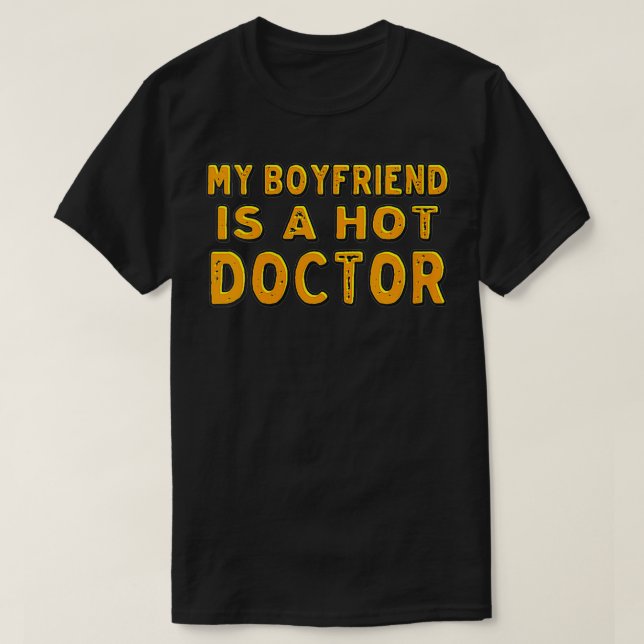 Womens My Boyfriend Is A Hot Doctor VNeck  T-Shirt (Design Front)