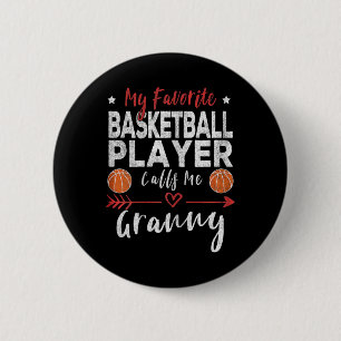 Womens My Favorite Sketll Player Calls Me Granny S 6 Cm Round Badge