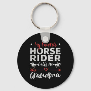 Womens My Favourite Horse Rider Calls Me Grandma H Key Ring