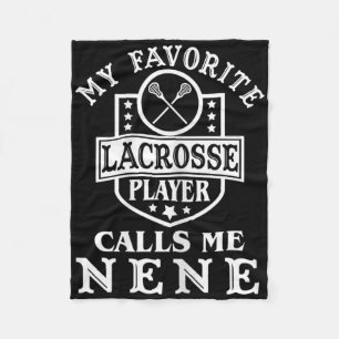 Womens My Favourite Lacrosse Player Calls Me Nene Fleece Blanket