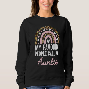 Womens My Favourite People Call Me Auntie Rainbow Sweatshirt