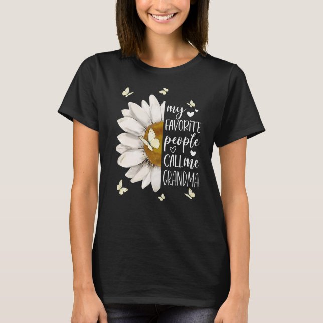 Womens My Favourite People Call Me Grandma Daisy B T-Shirt (Front)
