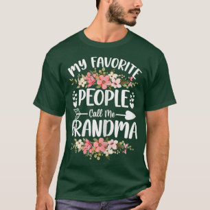 Womens My Favourite People Call Me Grandma Mother' T-Shirt