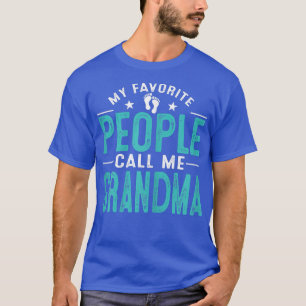Womens My Favourite People Call Me Grandma Vintage T-Shirt
