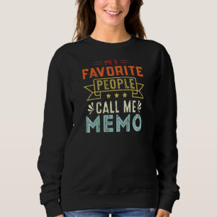 Womens My Favourite People Call Me Memo Retro Mot Sweatshirt