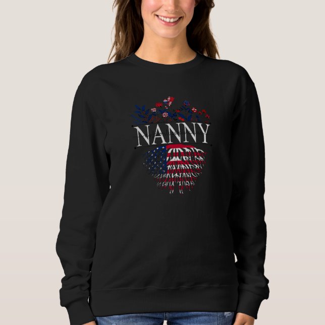 Womens My Favourite People Call Me Nanny Wildflowe Sweatshirt (Front)