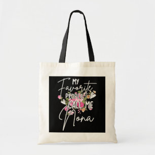 Womens My Favourite People Call Me Nona Flower Tote Bag